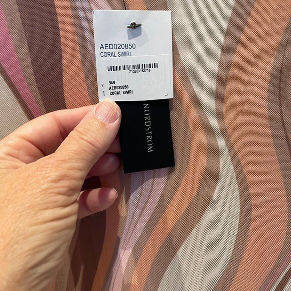 AFRM Ariana Sleeveless Dress In Coral Swirl - Picture 3 of 4